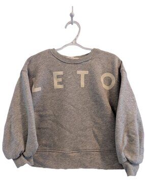 Zara 'Smile Today' Heather Grey Pullover Sweater 6T